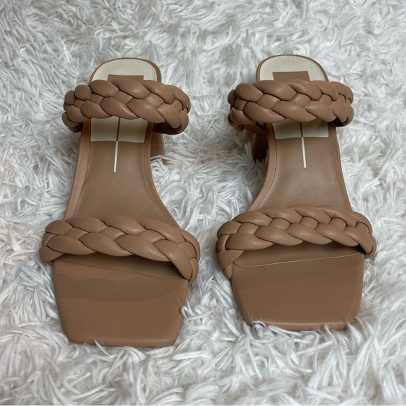 Paily Braided Double Strap High Heel Sandals | Nude Cafe - Picture 3 of 14
